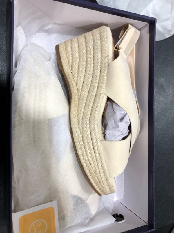 Photo 1 of BEIGE WEDGES SANDLAS FOR WOMEN 5.5