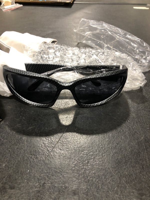 Photo 1 of AIEYEZO Wrap Around Sports Sunglasses for Men Women Fashion Oval Thick Frame Sun Glasses Stylish Sport Wrap Shades (GRAY GRID/GREY)
