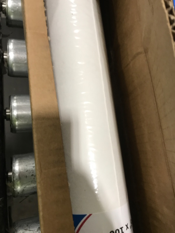 Photo 2 of 36" x 1200" (100 ft) White Kraft Paper Roll, 45 lbs Thickness, Craft Paper for School, Art Colored Paper, Gift Wrapping, Packing Paper for Moving 1 Roll White 36"W x 1200"L