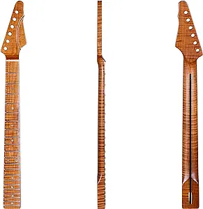 Photo 2 of Leo Jaymz Electric Guitar Neck Standard Series - One Piece Selected Roasted Maple - Compatible with TL Style Neck - 21 Frets, 9.5","C" Shape (Collection N-TL Maple?