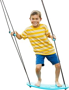 Photo 1 of Swurfer Kick Stand Up Outdoor Surfing Tree Swing for Kids Up to 150 Lbs - Hang from Up to 10 Feet High - Includes 24"" SwingBoard, Rope & Handles