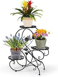 Photo 1 of HLC 3 Tier Tall Plant Stand Outdoor Flower Stand Flower Pot Holder Display for Patio Garden Corner Balcony Living Room