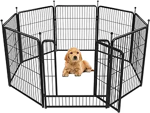 Photo 1 of FXW Rollick Dog Playpen Designed for Camping, Yard, 32" Height for Small/Medium Dogs, 8 Panels