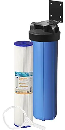 Photo 1 of APEC Water Systems CB1-SED20-BB Whole House Sediment Water Filter 20" Home Filtration System, Blue 20" Sediment Removal