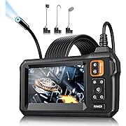 Photo 1 of Endoscope Camera with Light - Inspection Borescope Camera with 4.3" IPS Screen, 1920P HD Snake Camera with 8 LED Lights, 16.4FT Semi-Rigid Cord Bore Scope, IP67 Waterproof Endoscope for Sewer(Orange)
