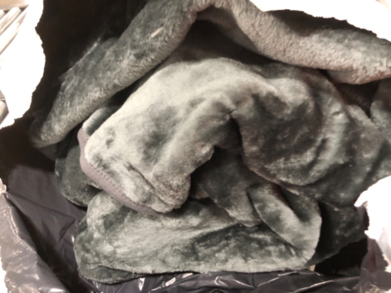 Photo 2 of Bedford Home Grey Solid Soft Heavy Thick Plush Mink Blanket 8 Pound (66A-04360)