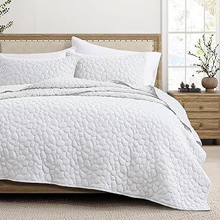 Photo 1 of Bedsure Twin Extra Long Quilt Set - Lightweight Summer Quilt Twin/Twin XL - White Bedspread Twin Size - Bedding Coverlet for All Seasons (Includes 1 Quilt, 1 Pillow Sham)
