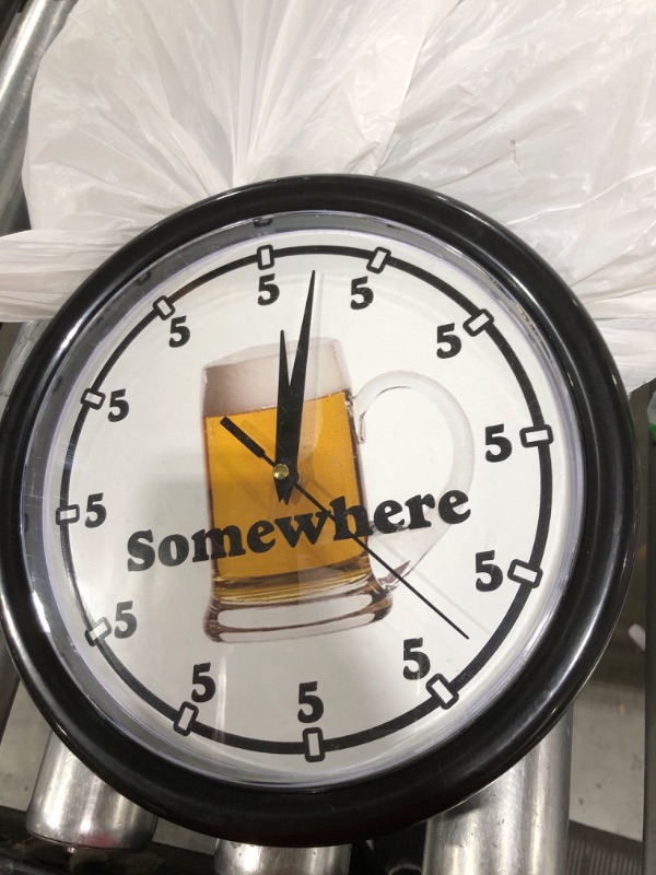 Photo 2 of SignMission Beagle Five Somewhere 1 Wall Clock Beer Happy Hour Drink Gift, 1five O'clock 1
