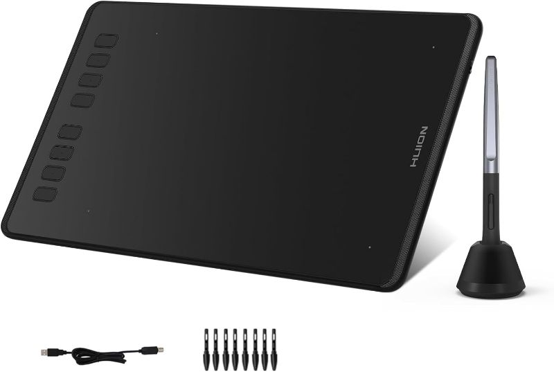 Photo 1 of HUION Inspiroy H950P Drawing Tablet, 8x5 inch Digital Art Tablet with Battery-Free Stylus, 8192 Pen Pressure, Tilt, 8 Hot Keys, Graphic Tablet for Design, Writing, OSU, Work with Mac, PC, Mobile
