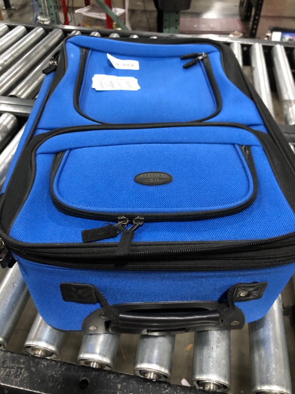 Photo 2 of U.S. Traveler Rio Rugged Fabric Expandable Carry-on Luggage Set, Royal Blue, 2 Wheel 2 Wheel Royal Blue