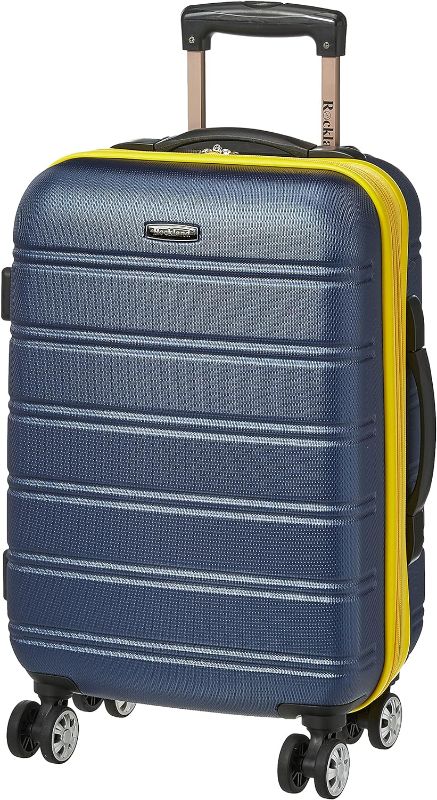 Photo 1 of Rockland Melbourne Hardside Expandable Spinner Wheel Luggage, Navy, Carry-On 20-Inch
