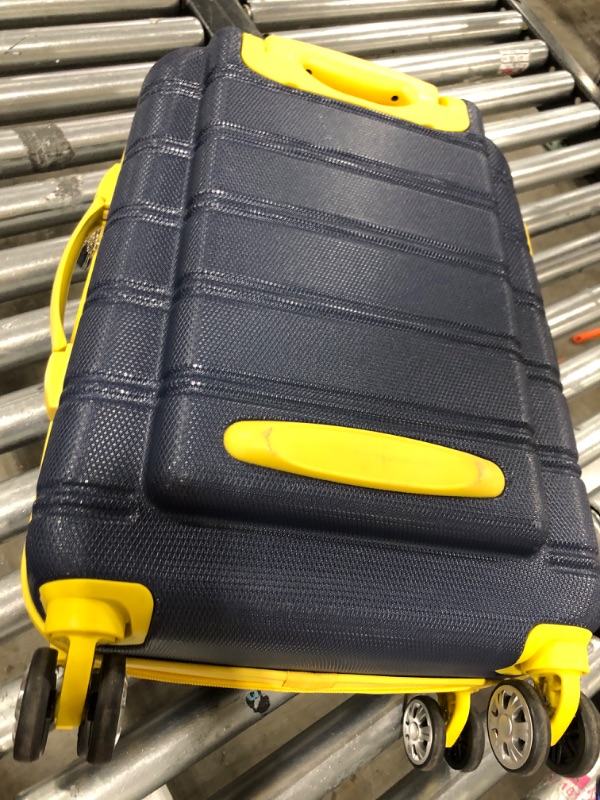 Photo 2 of Rockland Melbourne Hardside Expandable Spinner Wheel Luggage, Navy, Carry-On 20-Inch

