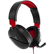 Photo 1 of Turtle Beach Recon 70 Multiplatform Gaming Headset for Nintendo Switch, Xbox Series X|S, PS5, PC, Mobile w/ 3.5mm Wired Connection - Flip-to-Mute Mic, 40mm Speakers, Lightweight Design – Black/Red
