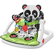 Photo 1 of Fisher-Price Portable Baby Chair Sit-Me-Up Floor Seat with Developmental Toys and Crinkle & Squeaker Seat Pad, Panda Paws
