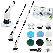 Photo 1 of Dsenfurn Electric Spin Scrubber, Cordless Bathroom Tub Scrubber with Long Handle & 7 Replaceable Cleaning Heads, Extension as Short Handle, Portable Power Shower Brush Household Tools for Tile 