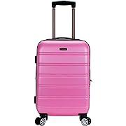Photo 1 of Rockland Melbourne Lightweight Expandable Hardside Spinner Wheel Luggage in Pink
