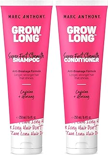 Photo 1 of Marc Anthony Shampoo and Conditioner Set, Grow Long Biotin - Anti-Frizz Deep Conditioner For Split Ends & Breakage - Vitamin E, Caffeine & Ginseng for Curly, Dry & Damaged Hair
