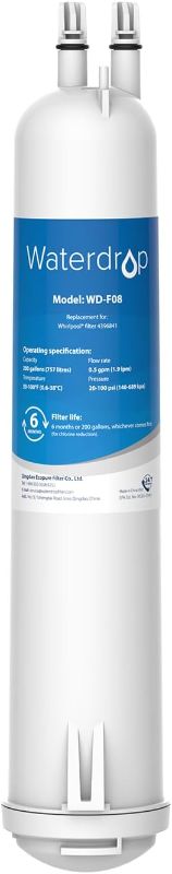 Photo 1 of Waterdrop WD-F08 Replacement for 4396841, Everydrop® Filter 3, EDR3RXD1, 4396710, Kenmore® 46-9083, 46-9030, Refrigerator Water Filter,1 Filter
