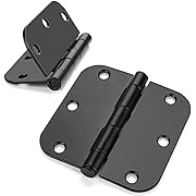 Photo 1 of Haidms 48 Pack Noise-Free Matte Black Door Hinges Matte Black Door Hinges 3.5 Inch, Black Interior Door Hinges with 5/8" Radius Corner Steel Removable Pin

