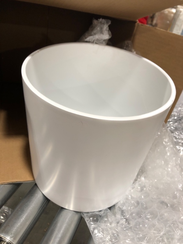 Photo 2 of  Plant Pot Indoor - 5.1 inch Ceramic Planters Modern White Flower Pot with Drainage Hole and Plug
