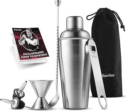 Photo 1 of 7-Piece Cocktail Shaker Set - Bar Tools - Stainless Steel Cocktail Shaker Set Bartender Kit, with All Bar Accessories, Cocktail Strainer, Double Jigger, Bar Spoon, Bottle Opener, Pour Spouts