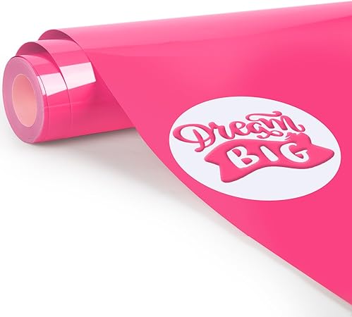 Photo 1 of TransWonder Hot Pink Puff Vinyl Heat Transfer 12x20' - 3D Puff Heat Transfer Vinyl HTV Puff Vinyl Iron on Vinyl for T Shirts Compatible with Cricut Air or Maker
