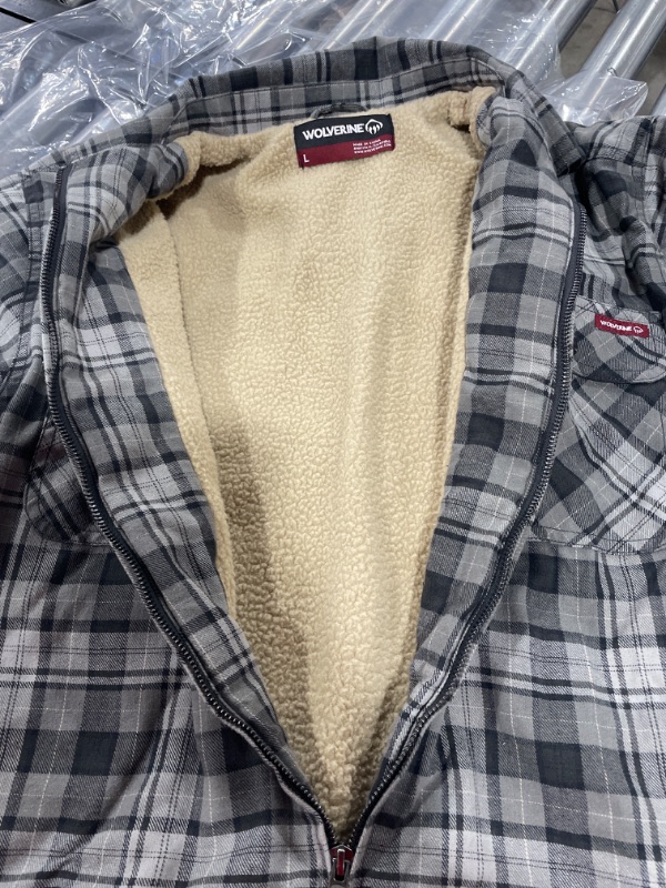 Photo 3 of Wolverine Mens Hastings Sherpa Lined Zip Shirt Jacket