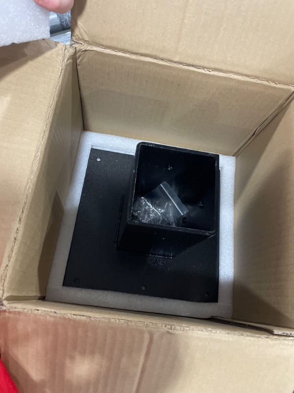 Photo 1 of Hykolity Mailbox Mount Base Plate, Powder Coated Mail Box Surface Mount Post Base, Black.