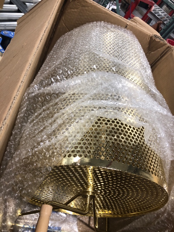 Photo 2 of GSE Raffle Drum, Professional Brass Raffle Ticket Spinning Cage, Holds 5,000 Tickets or 200 Ping Pong Raffle Balls (Available in Small, Medium, Large & X-Large) Medium - Holds 5,000 Tickets