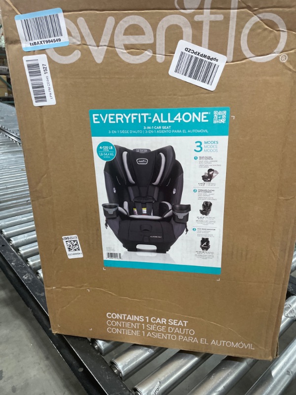 Photo 2 of Evenflo EveryFit/All4One 3-in-1 Convertible Car Seat w/Quick Clean Cover (Kingsley Black)