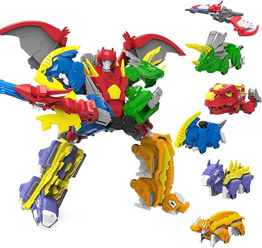 Photo 1 of Dinosaur Combined Robot Toys, 6-in-1 Deformation Robot, 10-in Take Apart Robot Figures, Disassembly Toys for Boys & Girls Age 6+ (10IN)