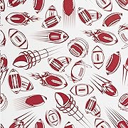 Photo 1 of Peel and Stick Rugby Wallpaper Red and White Vinyl 17.3"×300" Contact Paper Self Adhesive Football Waterproof for Cabinets liveroom Bedroom
