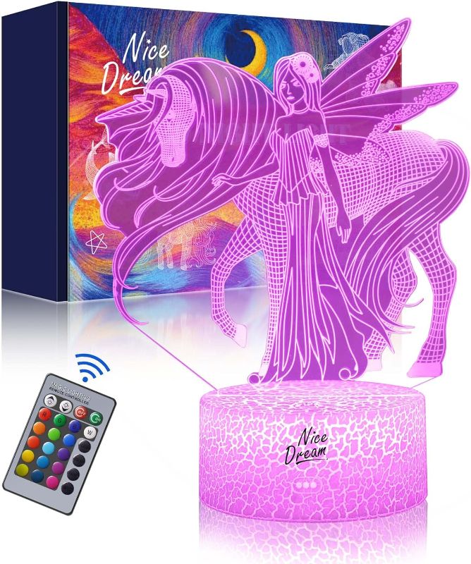 Photo 1 of Nice Dream Unicorn Night Light for Kids, 3D Night Lamp, 16 Colors Changes with Remote Control, Room Decor, Ideal Gifts for Children Girls
