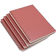 Photo 1 of Yansanido Red Cover Spiral Notebook, 4 Pcs A5 Thick Plastic Hardcover 8mm Ruled 80 Sheets -160 Pages Journals for Study and Notes (Ruled-4pcs Wine Red, A5)
