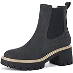 Photo 1 of Coutgo Women's Chelsea Ankle Boots Slip-on Mid Heel Booties for Women Faux Leather Elastic Work Shoes SIZE 7
