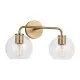Photo 3 of PAIHOME Gold Bathroom Light Fixture, 2 Light Bathroom Light Fixture, Gold Bathroom Vanity Light with Globe Glass Shade, Brushed Gold Vanity Light Over Mirror, Farmhouse Bathroom Wall Sconce Lighting Gold 2-Light/15-Inch
