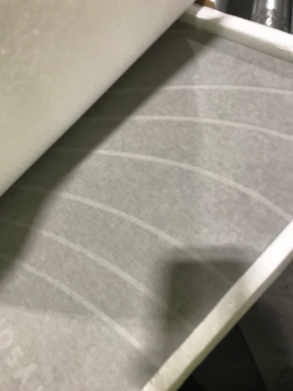 Photo 2 of DRYSOLU Bath Stone Mats Diatomaceous Earth Bath Mat Stone Shower Mat Fast Water Drying Ultra Absorbent Pad Diatomite Mat,Non-Slip Mat for Bath Shower,Kitchen,Pet,15.35x23.62in,Hard,Light Gray,1-Pack Light Grey-wave