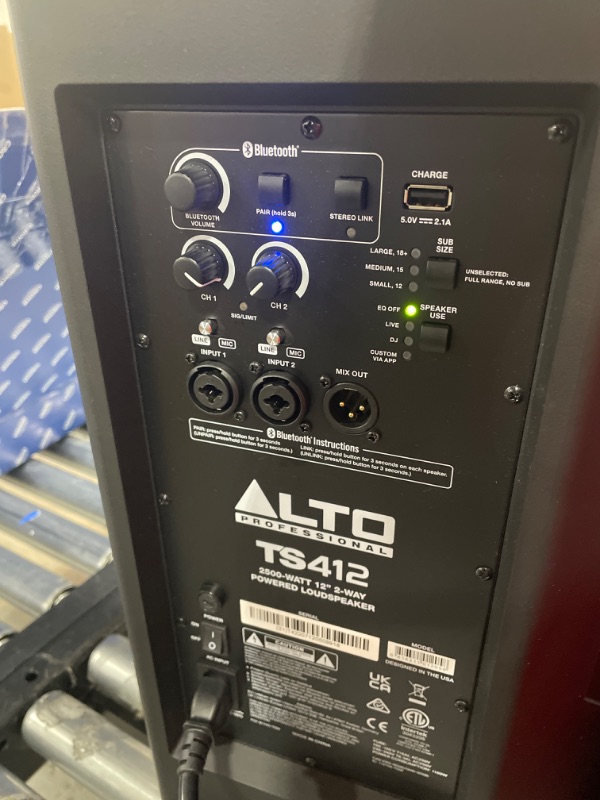Photo 8 of Alto Professional TS412 2500W 12" 2-Way Active Loudspeaker with Bluetooth