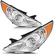 Photo 1 of telpo Headlight assembly fit for 2011-2014 11 12 13 14 2011 2012 2013 2014 Hyundai Sonata Headlights Driver Side and Passenger Side (Chrome Housing Amber Reflector)
