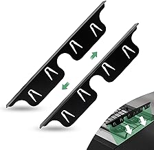 Photo 1 of Linda's Essentials Stainless Steel Stove Gap Covers (2 Pack), Heat Resistant Oven Gap Filler Seals Gaps Between Stovetop and Counter, Easy to Clean Range Trim Kit (23.4 Inches, Silver (Steel)) 23.4 Inches Silver (BLACK )