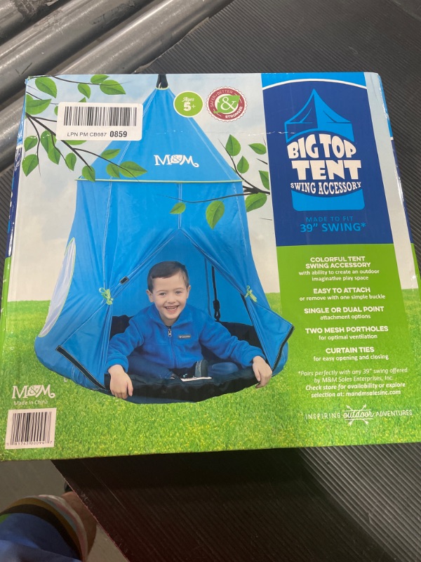Photo 2 of M & M Sales Enterprises Big Top Tent Swing Accessory, Blue