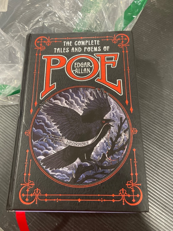 Photo 2 of  THE COMPLETE TALES & POEMS by EDGAR ALLAN POE Sealed Leather Bound Collectible Hardcover

