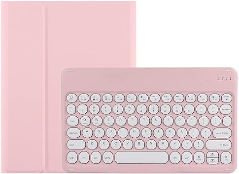 Photo 1 of KMXDD iPad Mini 6th Generation Keyboard Case Round Key iPad Mini 6 Removable Bluetooth Keyboard Cover Support Pencil Charging (Pink)