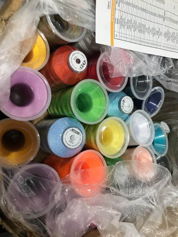 Photo 2 of New brothreads - All 60 Assorted Colors of Huge Spool 5000M Polyester Embroidery Machine Thread for Commercial and Domestic Embroidery Machines
