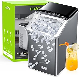 Photo 1 of Oraimo Nugget Ice Maker, Ice Makers Countertop, 26 Lbs/Day Tooth-Friendly Chewable Ice with Self-Cleaning & Auto Water Refill, Sonic Pebble Ice Maker Machine for RV, Home and Kitchen, Silver
