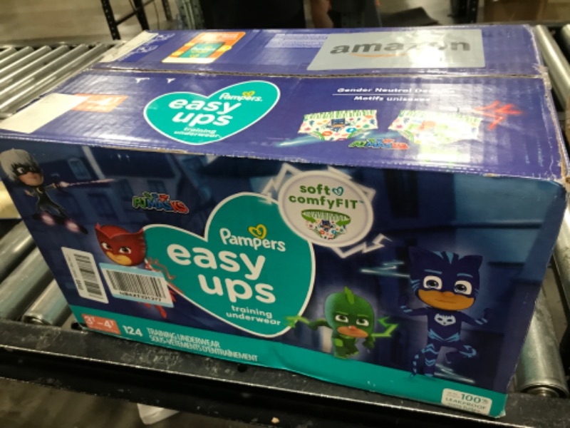Photo 2 of Pampers Easy Ups Training Pants Pull on Disposable Diapers for Boys PJMASKS , Size 5 (3T-4T), 124 Count
