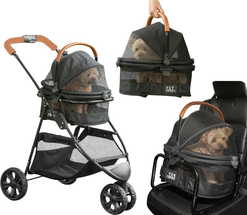 Photo 1 of Pet Gear 3-in-1 Travel System, View 360 Ultra Light Travel System Stroller Converts to Carrier and Booster Seat with Easy Click N Go Technology, for Small...
