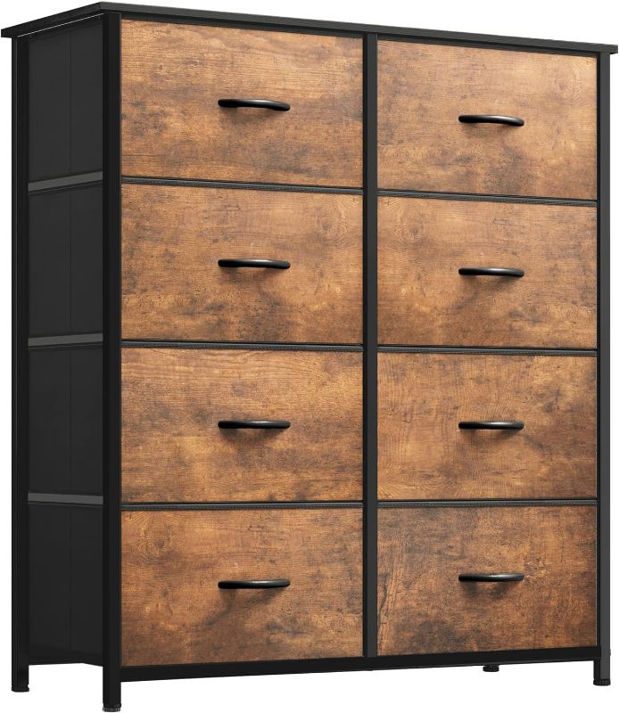 Photo 1 of YITAHOME 8-Drawer Fabric Dresser, Furniture Storage Tower Cabinet, Organizer for Bedroom, Living Room, Hallway, Closet, Sturdy Steel Frame, Wooden Top,...
