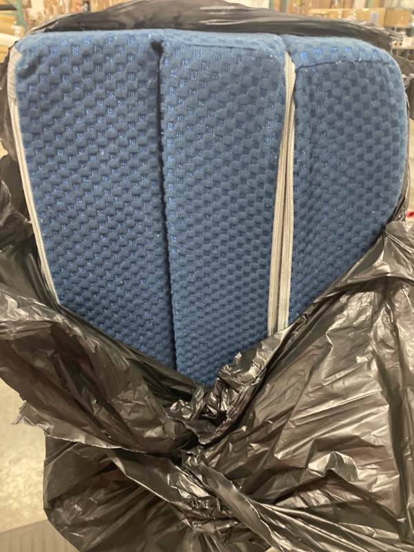 Photo 2 of Olee Sleep Tri-Folding Memory Foam Topper, 4 inch, Blue