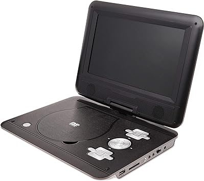 Photo 4 of ONN 10" Portable DVD and Media Player with USB, Aux 3.5mm, & 5-hr Battery 180 Degree Swivel Screen 100008691 (Renewed)